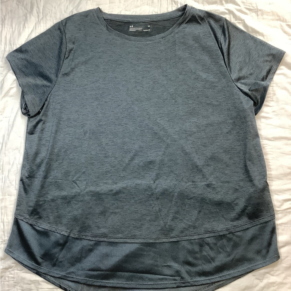 Women’s Under Armour Tech Vent Mesh‎ Tee Gray 2X